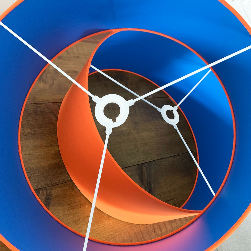 Thumbnail: Orange & Bright Blue Lampshade