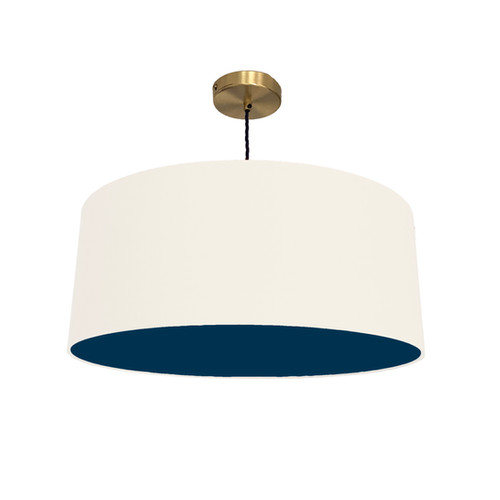 White & Navy Blue Lampshade bymarie