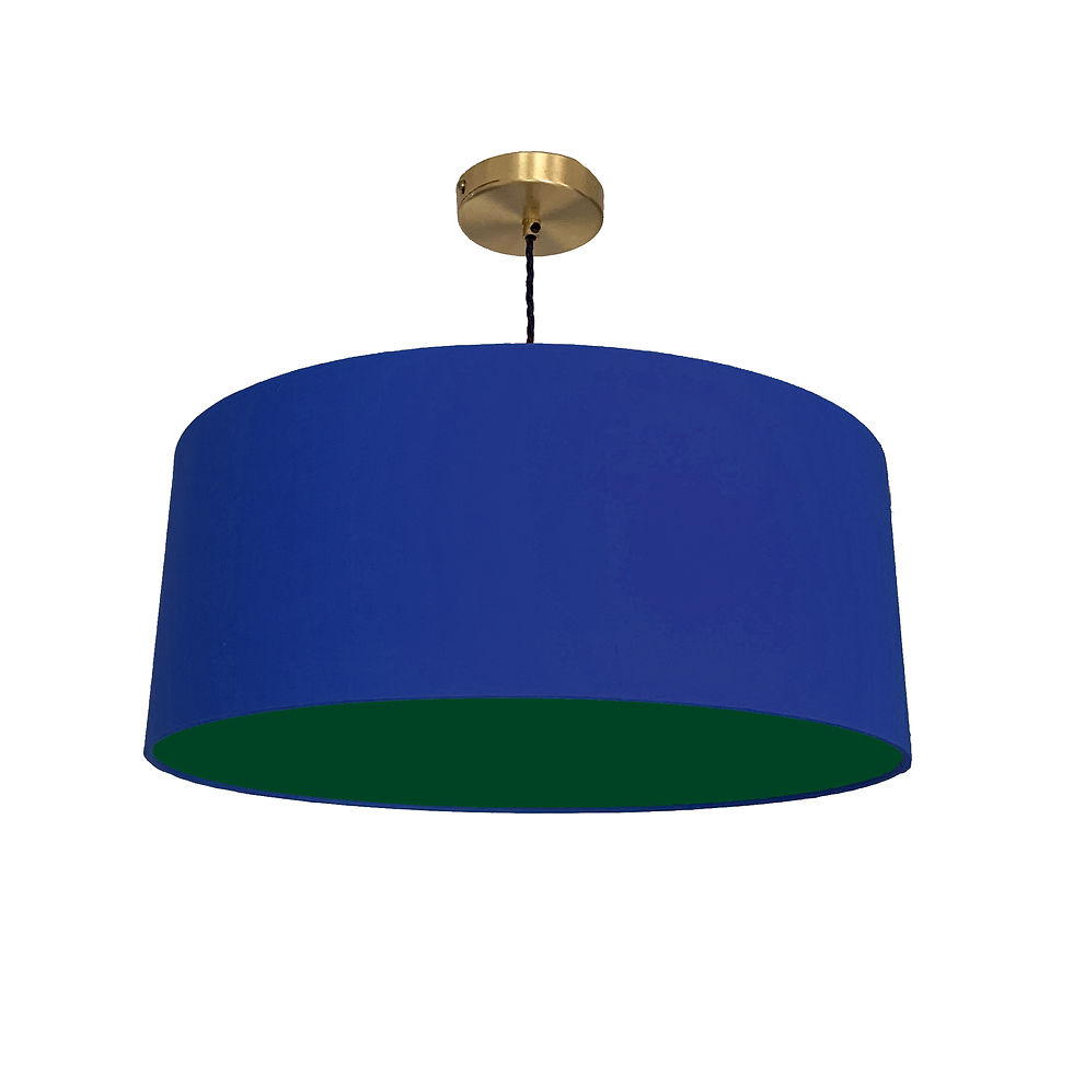 Royal Blue & Forest Green Lampshade