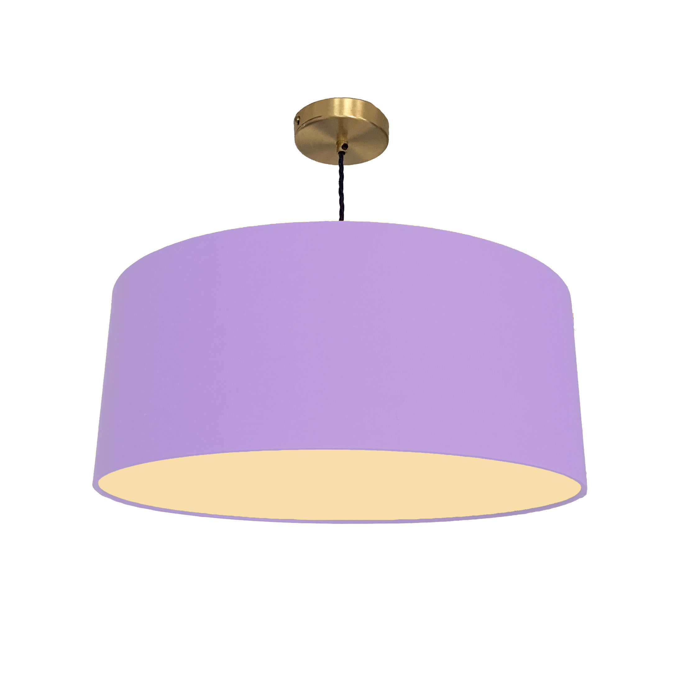 Lilac and ivory lampshade