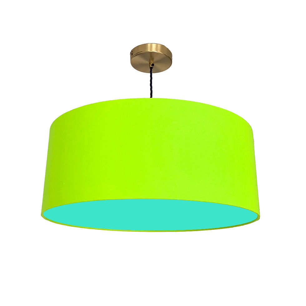 Lime Green & Mint Green Lampshade