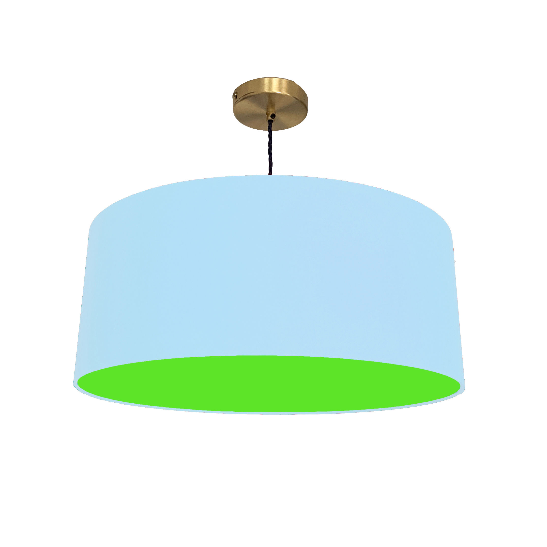 Sky Blue & Lime Green Lampshade