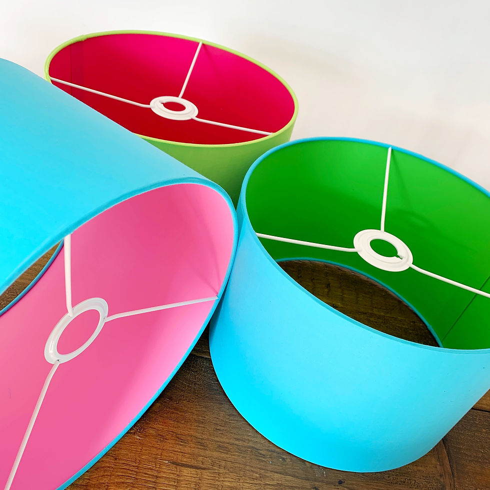 Thumbnail: Turquoise Blue & Lime Lampshade