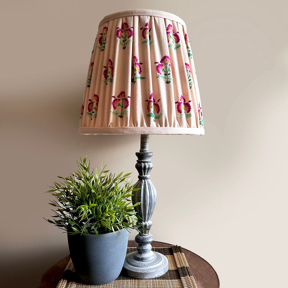Thumbnail: Mughal Hand Embroidered Gathered Lampshade