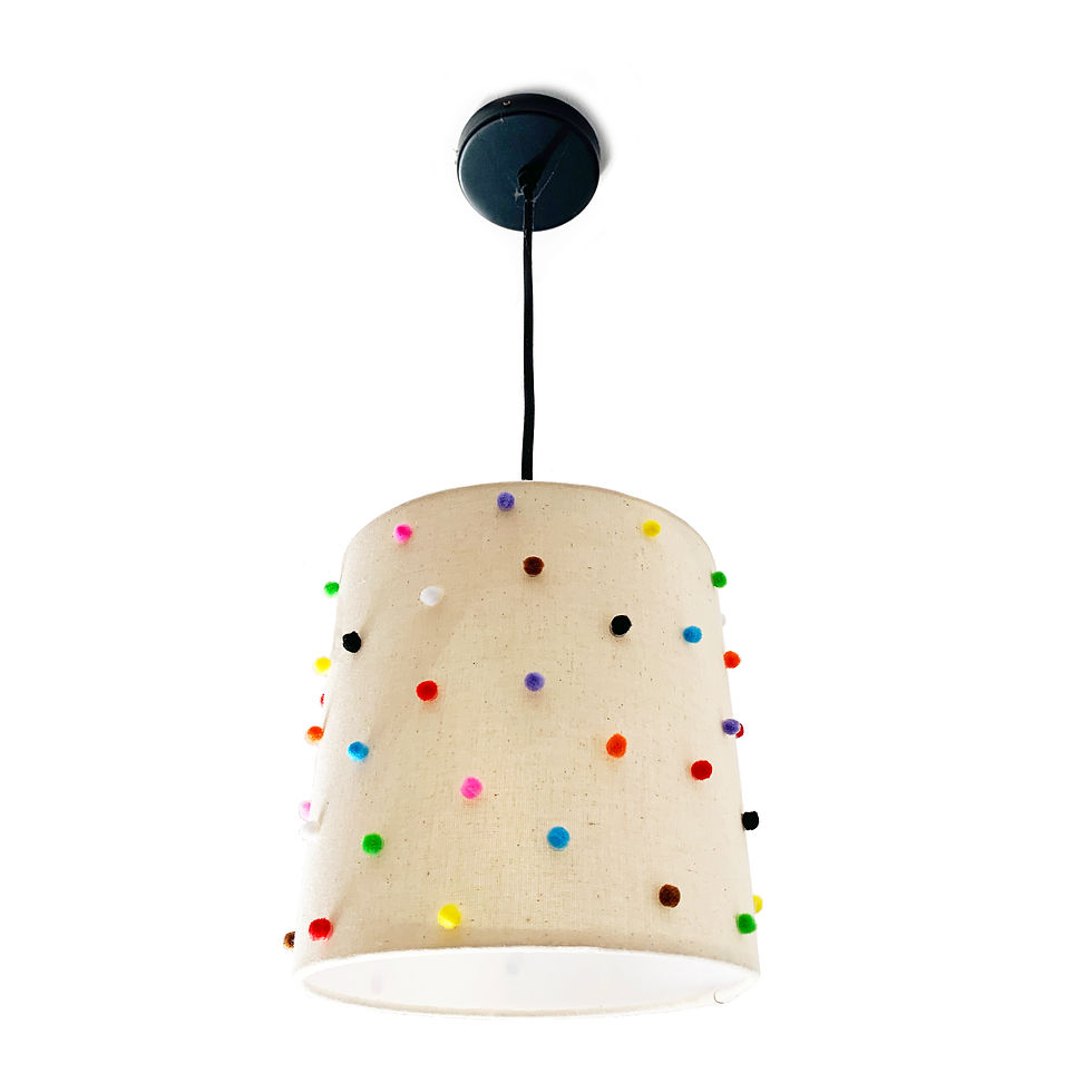 Thumbnail: Pom Pom Lampshade - White Lining