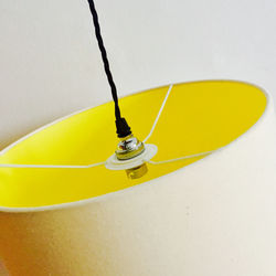 White & Butter Yellow Lampshade