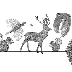 Woodland Animal Lampshade