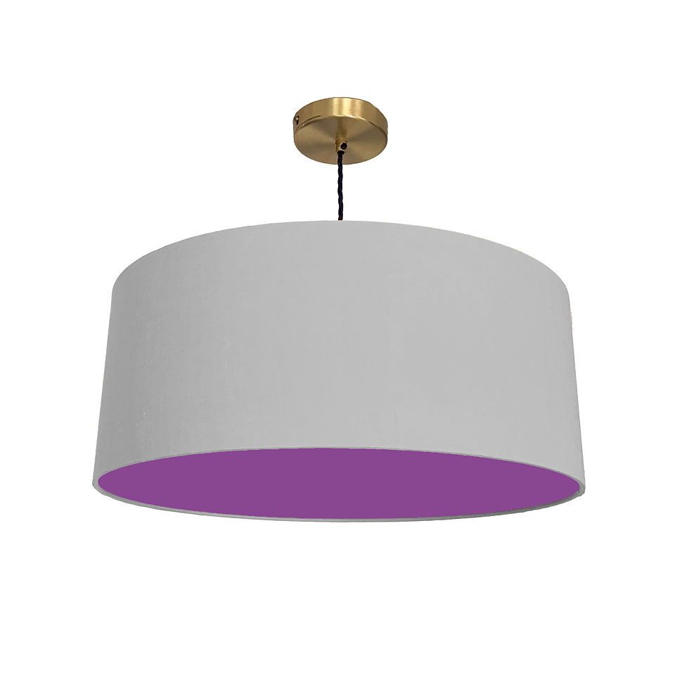 Light Grey & Purple Lampshade