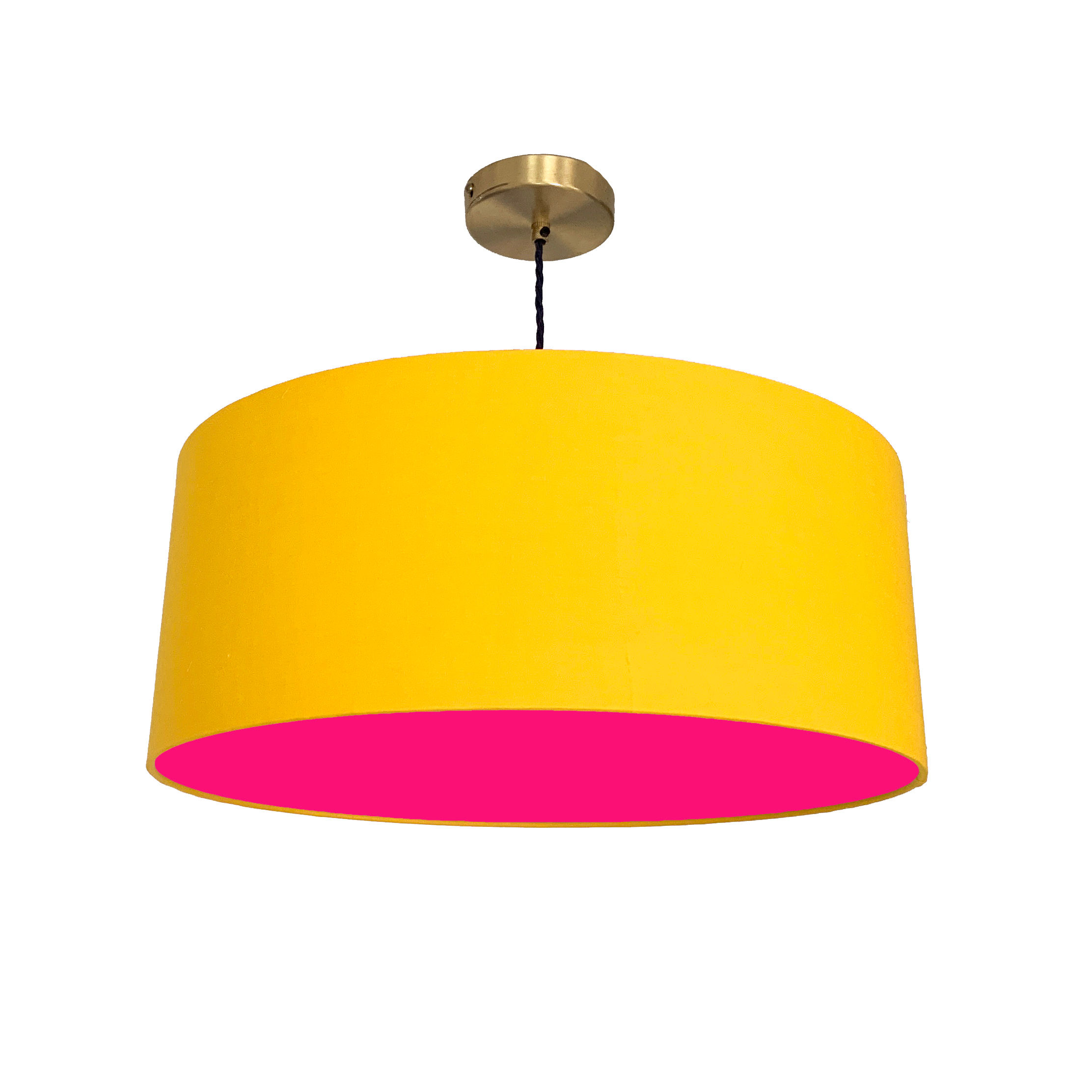 Sunshine Yellow & Magenta Pink Lampshade