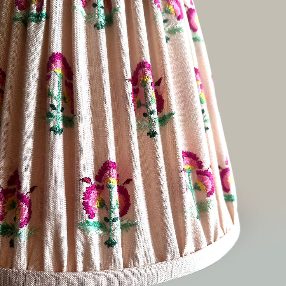 Thumbnail: Mughal Hand Embroidered Gathered Lampshade