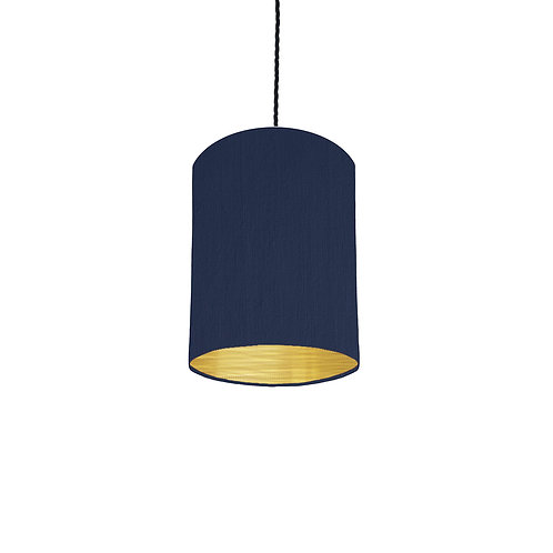 Navy & Brushed Gold Lampshade - 15cm Wide | bymarie Navy & Brushed Gold Lampshade - 15cm Wide | bymarie