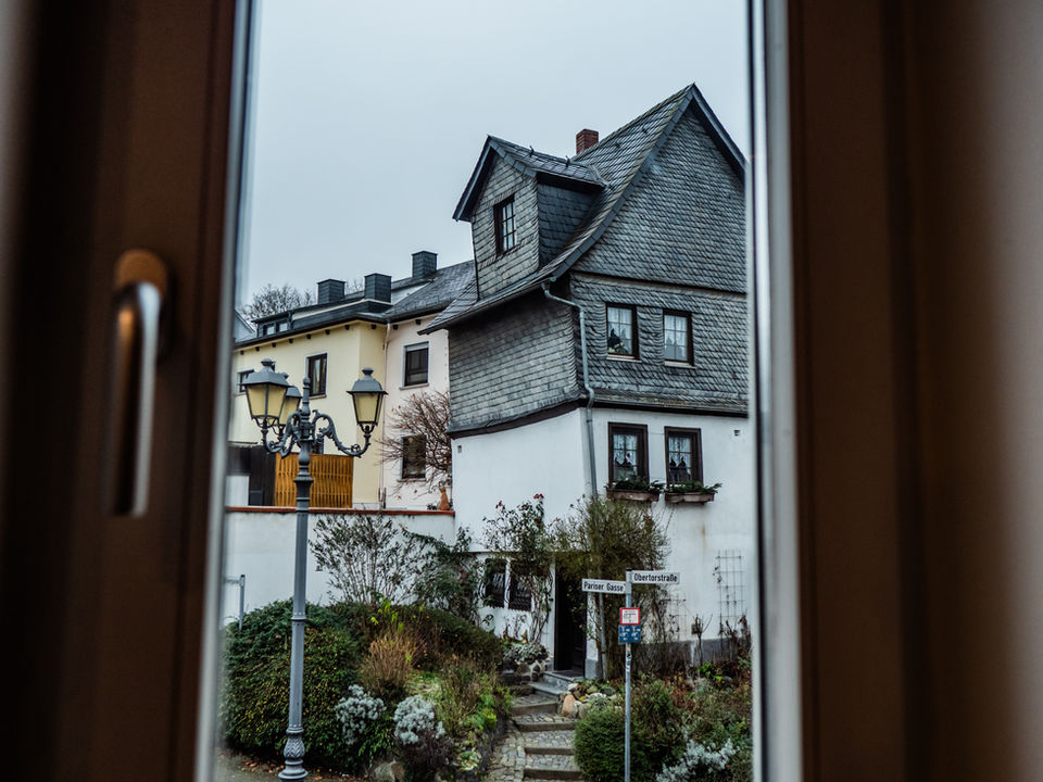 Fachwerkhäuser in Wetzlar, Blick aus dem Fenster