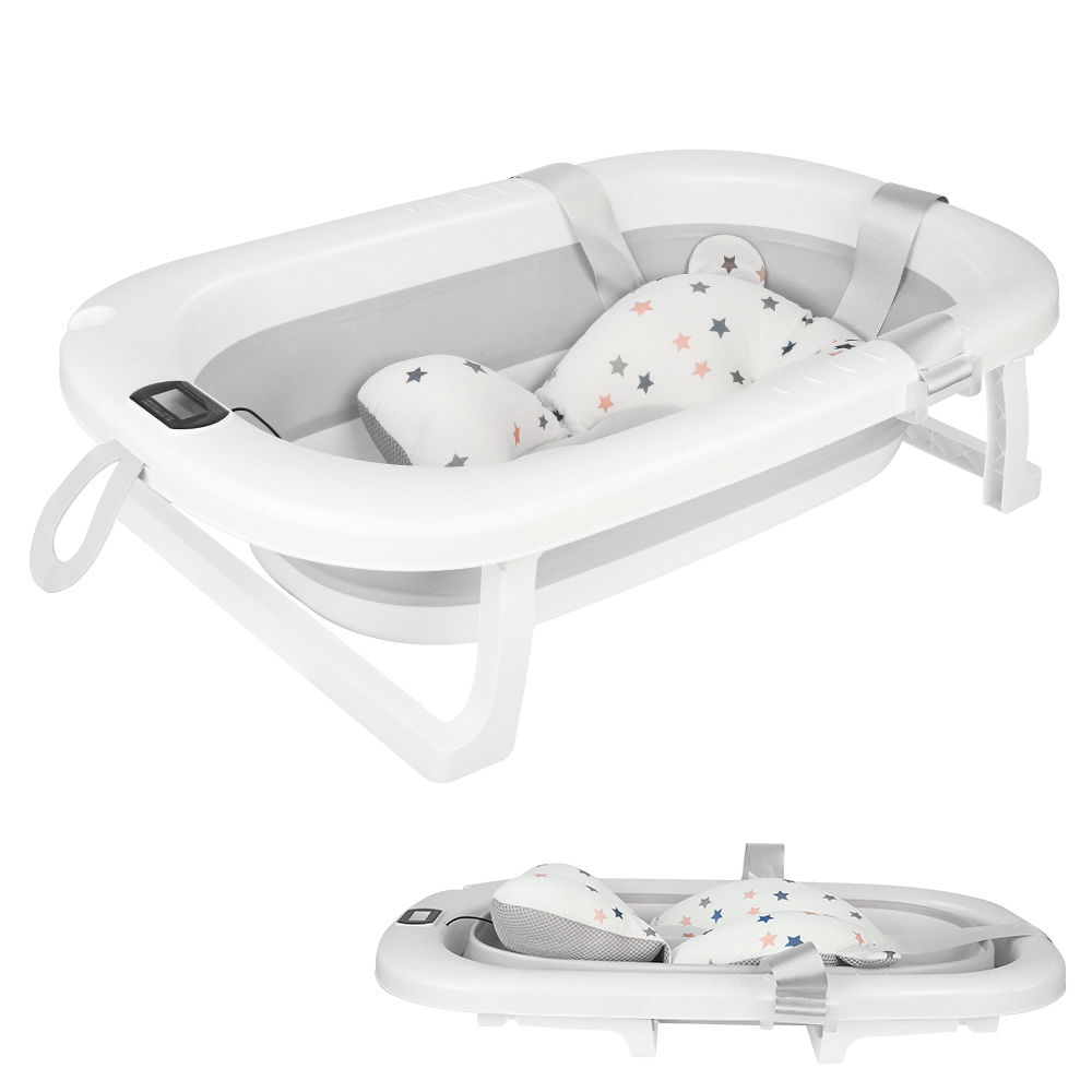 Baignoire Bébé Pliable avec Coussin & Thermomètre