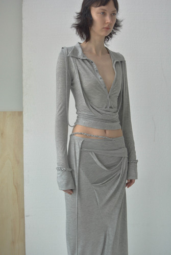 PIERO DRAPED SHIRT | Caro Chia