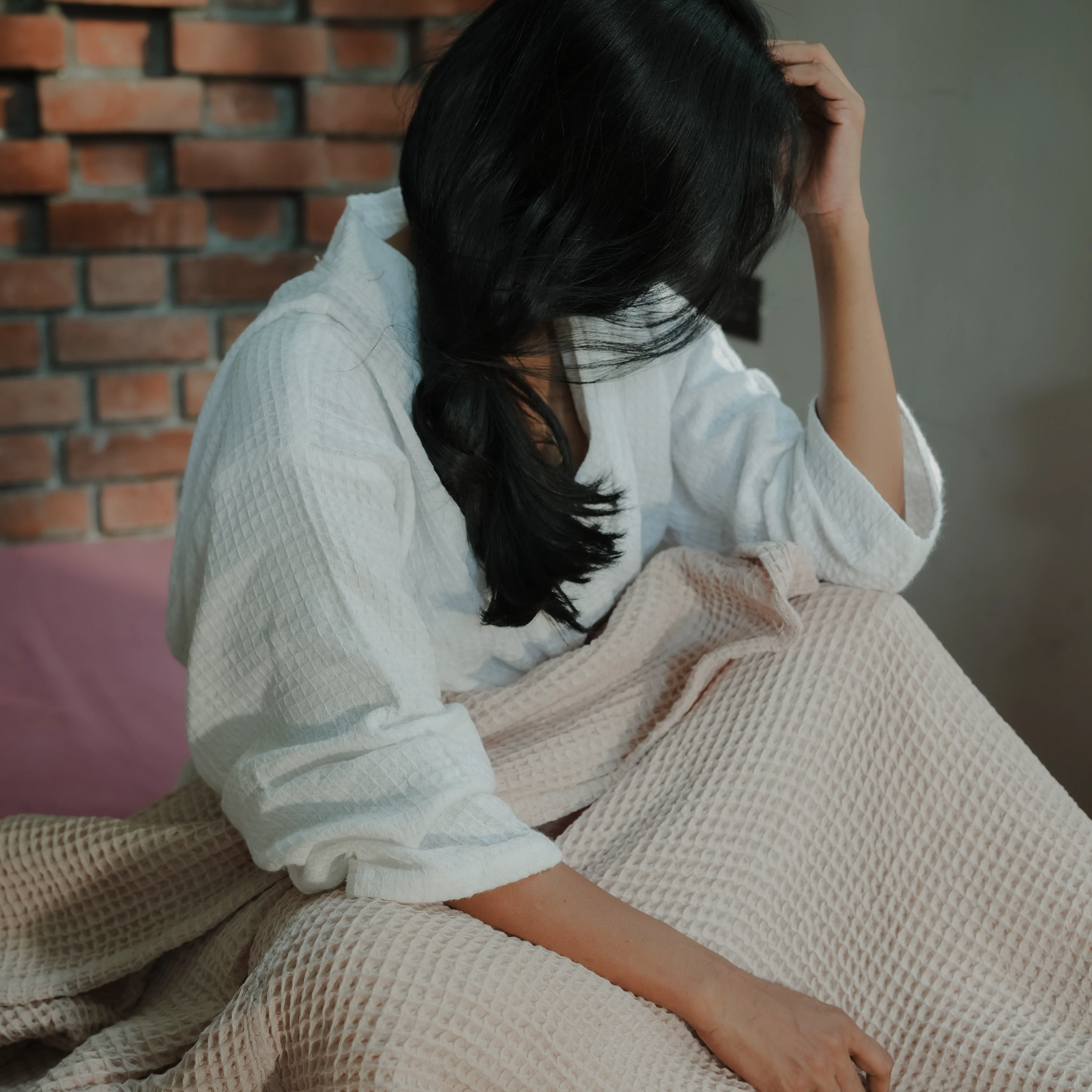 Peach Honey Comb Blankets