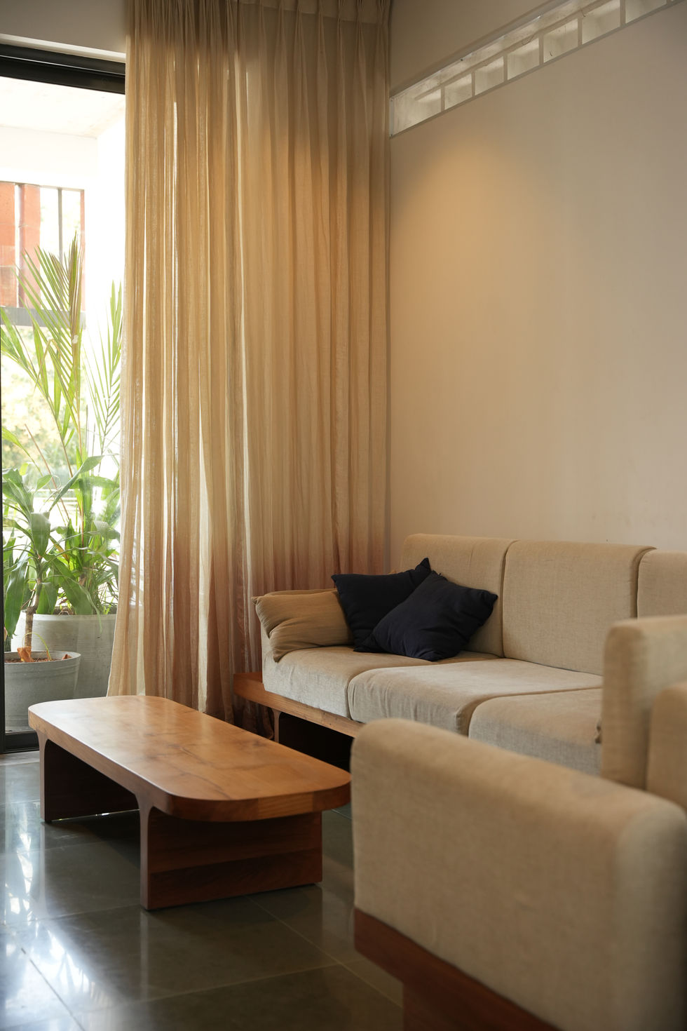 Dip Dyed linen pleated curtains