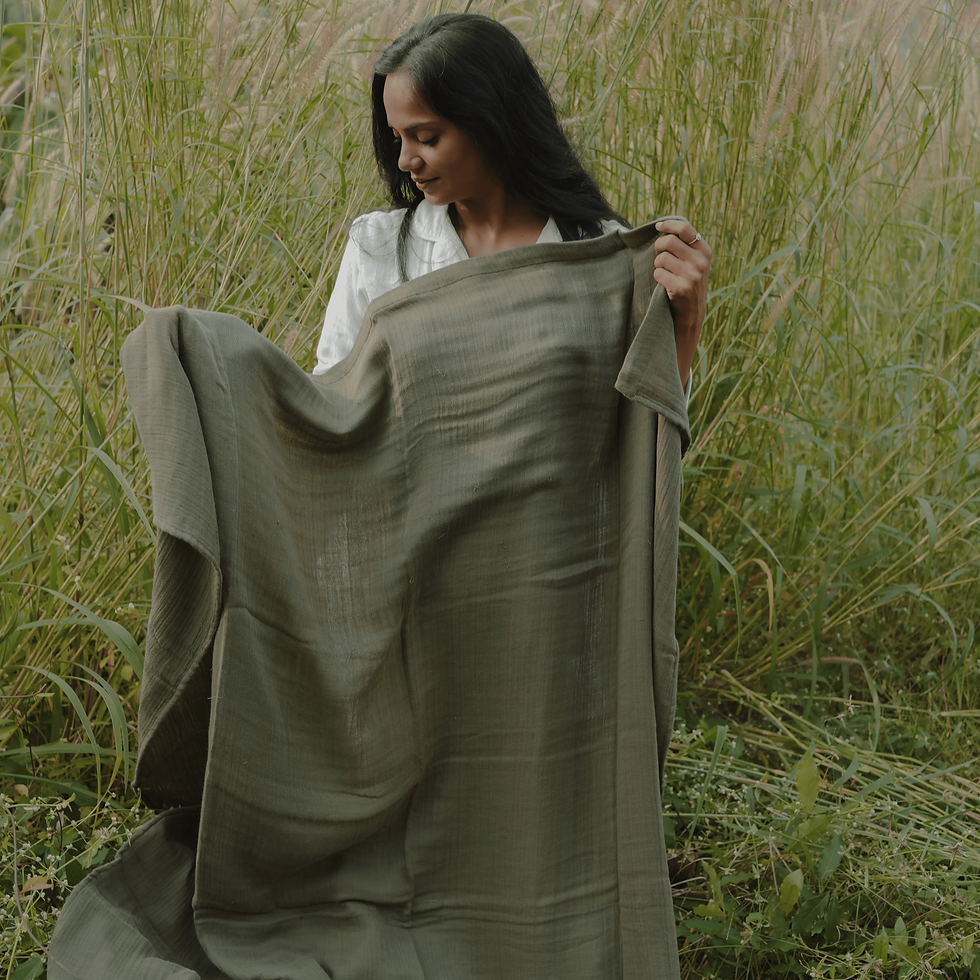 Thumbnail: Forest Moss Muslin Throws