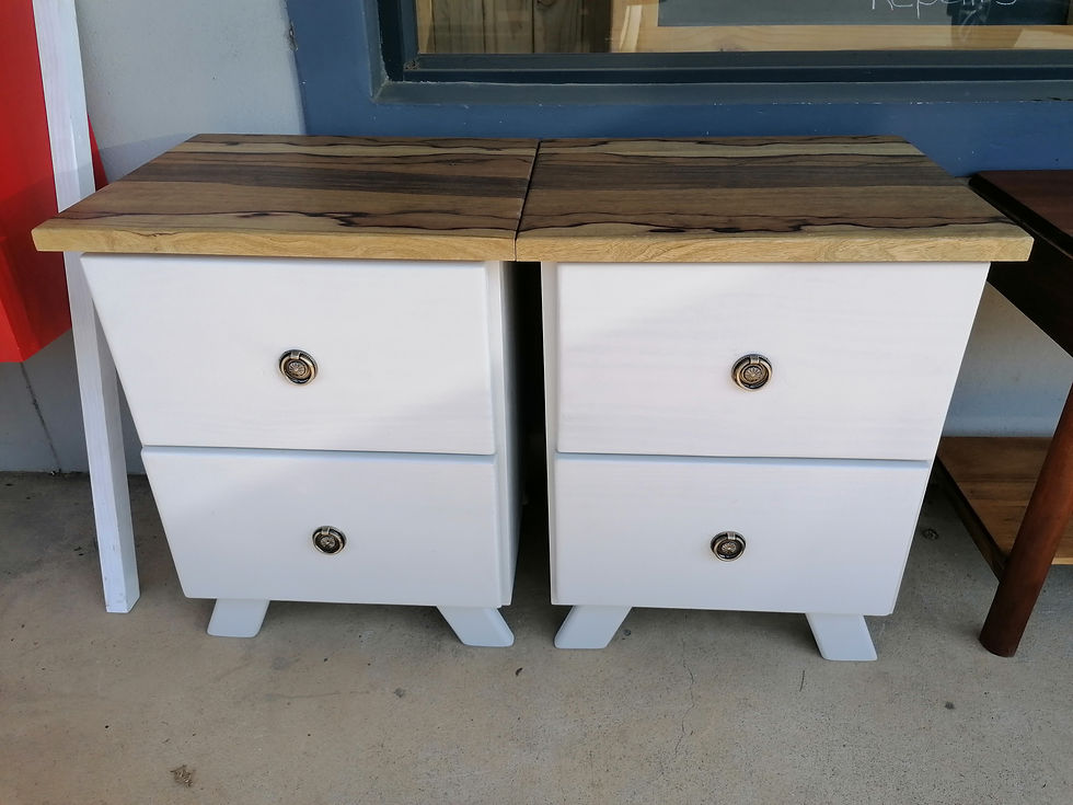 Thumbnail: Pair of Newly Made Black Ofram Top Pedestals