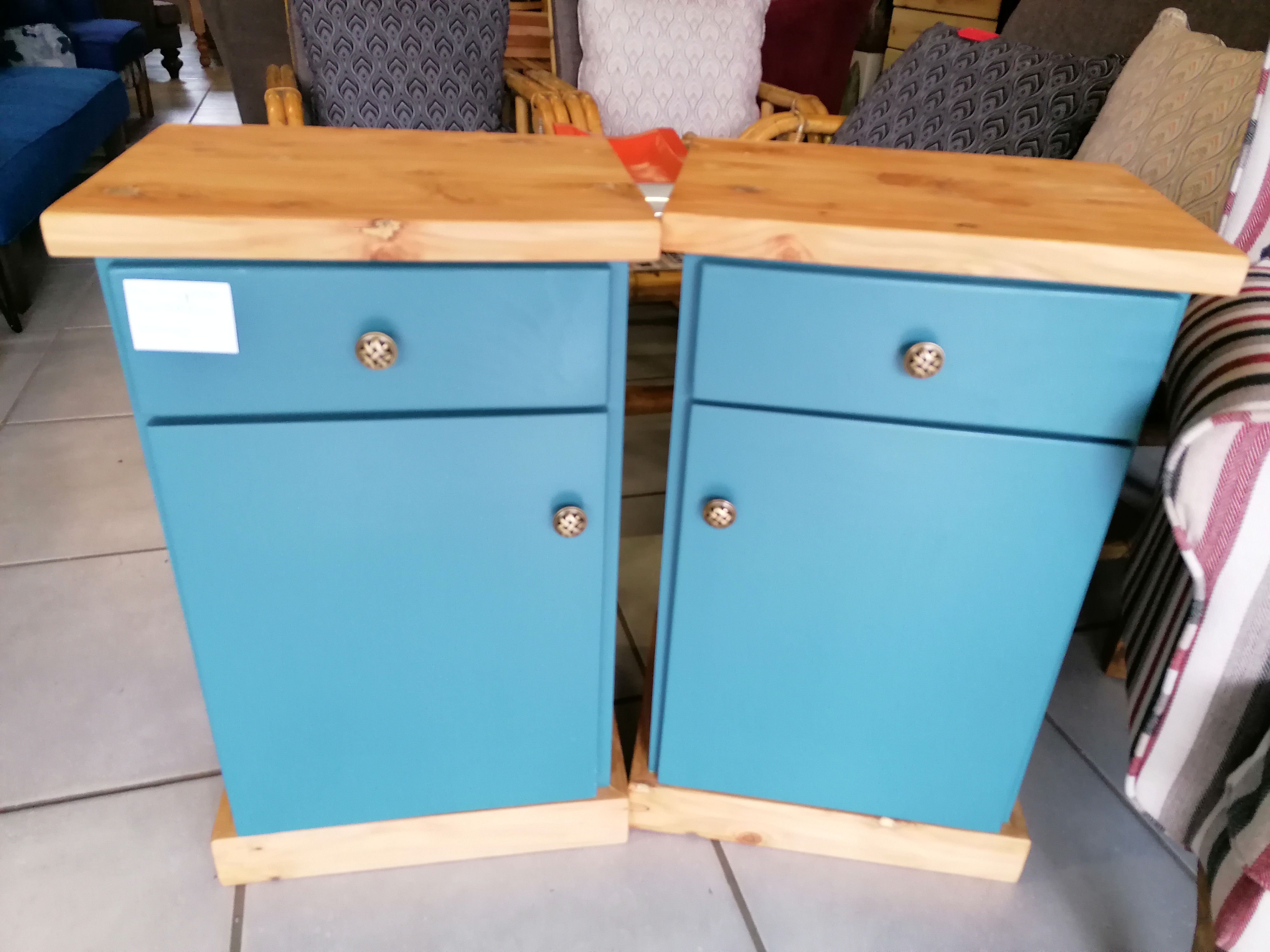 Pair of Cypress Top Pedestals 