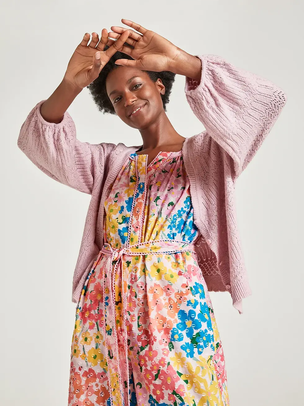 Thumbnail: Reynara Organic Cotton Pointelle Cardigan