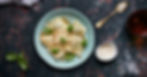 Vegan filled pasta with lemon butter