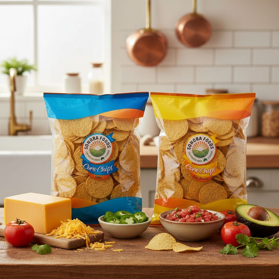 Sonora Foods Independent Packaging Salted and Cheese Supreme in Kitchen.jpg