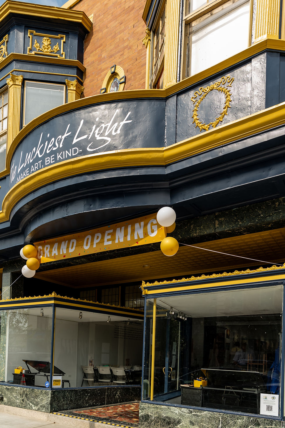 The Luckiest Light storefront for grand opening