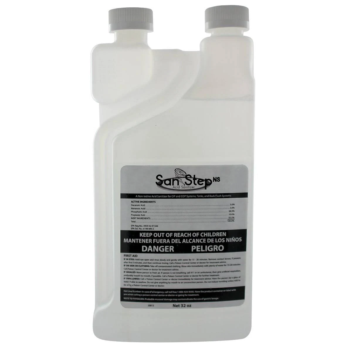 San Step - No Rinse, Low Foam, 32 oz