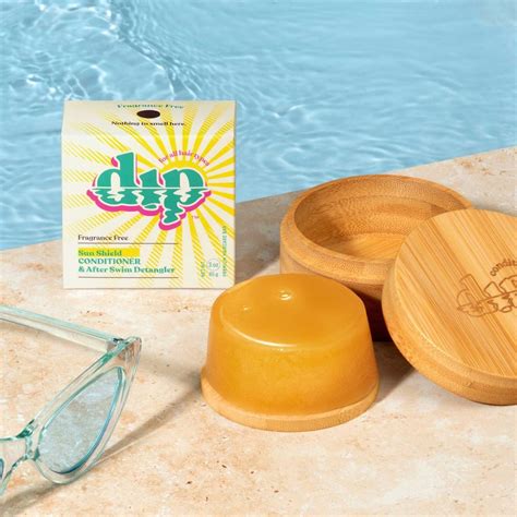 Dip plastic-free hair care products.