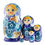 Thumbnail: Matryoshka dolls set with floral design. BLACK CAT Nesting Dolls Set, 5 Pcs.