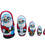 Thumbnail: Set of Santa Claus dolls, various sizes, placed on white background.
