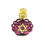 Thumbnail: Purple decorative Czech Perfume Oil Bottle with Star of David symbol