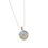 Thumbnail: Silver necklace with a round pendant on a white background.