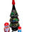 Thumbnail: Festive Christmas tree with Santa and snowman nesting dolls. 