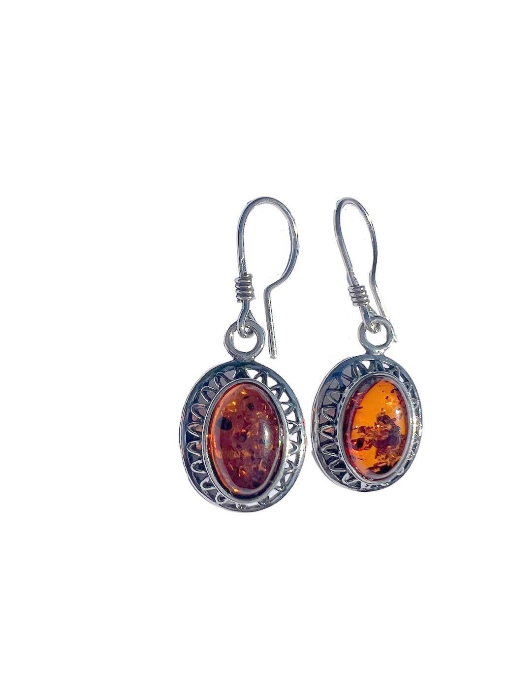 Silver earrings with amber gemstone. Handmade Baltic Amber SUN sterling silver ring ADJUSTABLE.
