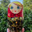 Thumbnail: Hand holding RED Floral Ladybug Nesting Dolls Set, 10 Pcs/4.7