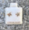 Pair of star shaped earrings on a card that says STERLING SILVER.