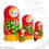 Thumbnail: Five pieces nesting dolls with floral design, LARGE BLUE Floral Nesting Dolls Set, 7 pcs/9".