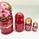 Thumbnail: Red nesting dolls set, five pieces, floral design, SMALL Traditional Nesting Dolls Set, 5 pcs/4,5" Matryoshkas