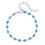 Thumbnail: Silver chain bracelet with blue evil eye beads, protecting the wearer.