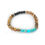Thumbnail: Beaded bracelet with black, brown, and turquoise beads on a white background.
