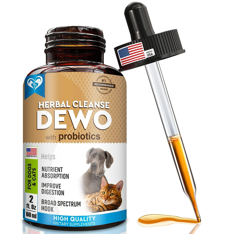 Thumbnail: Cats Dogs Natural Worm Treatment with Probiotic Liquid Herbal Medicine Daily Use
