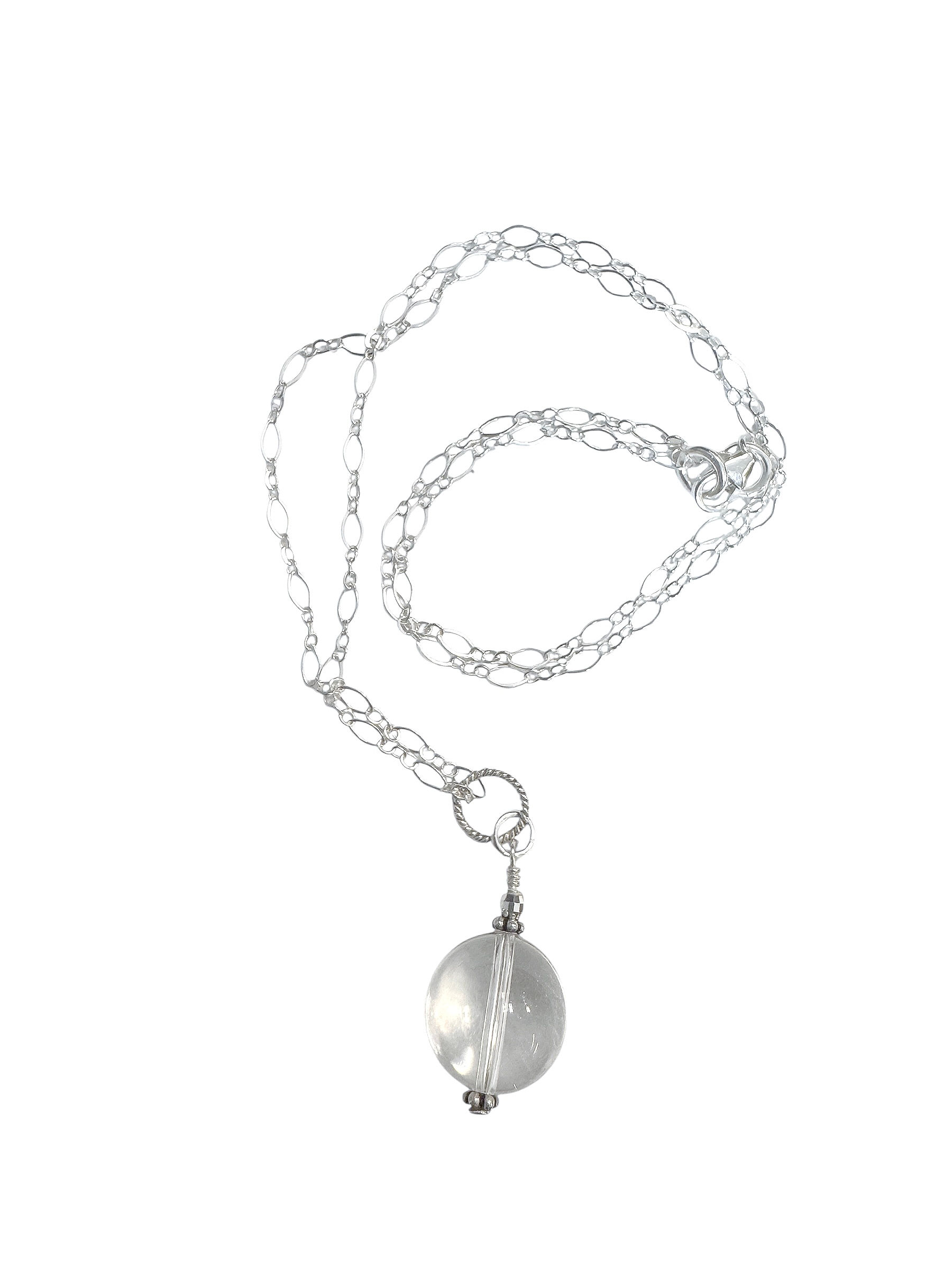 15mm Quartz Crystal Ball Necklace
