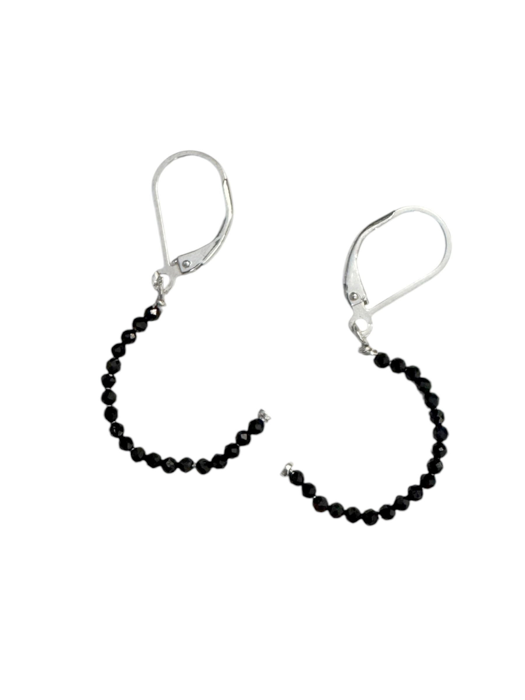 Black Spinel Earrings