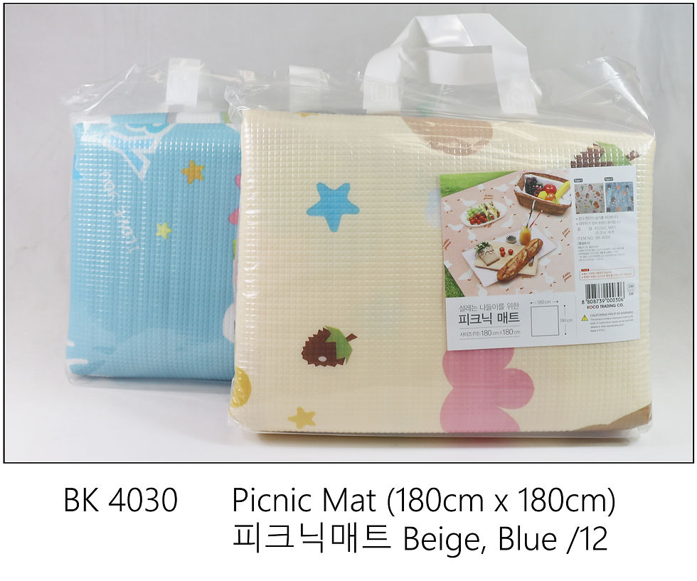 BK 4030 Picnic Mat (180cm x 180cm) 피크닉매트 Beige, Blue