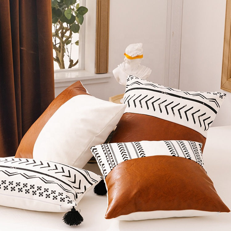 Thumbnail: Leather Splice Pillow Covers