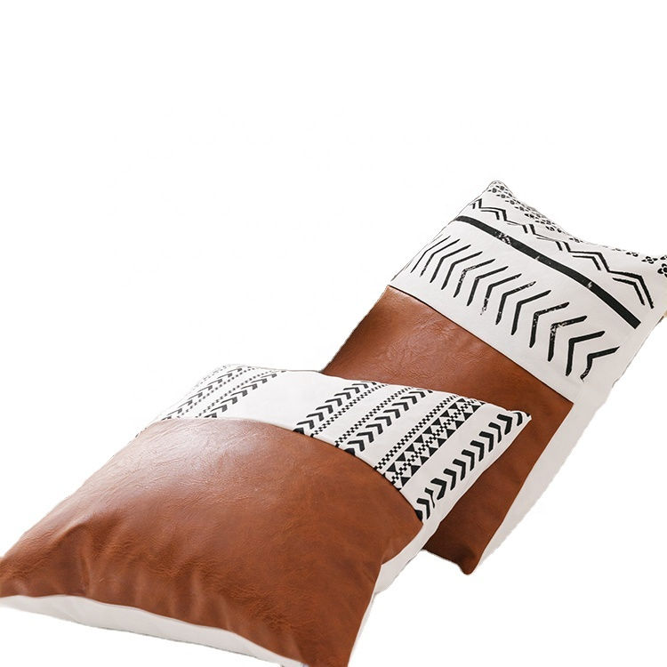 Thumbnail: Leather Splice Pillow Covers