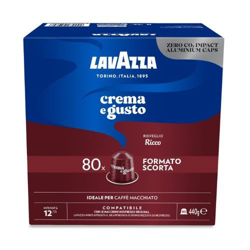 Capsule Alluminio Lavazza Crema e Gusto Ricco comp. Nespresso [0,24€/capsula]