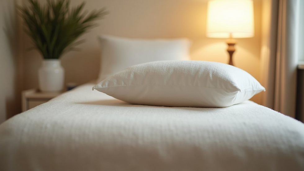Close-up view of a massage table with pregnancy-safe pillows
