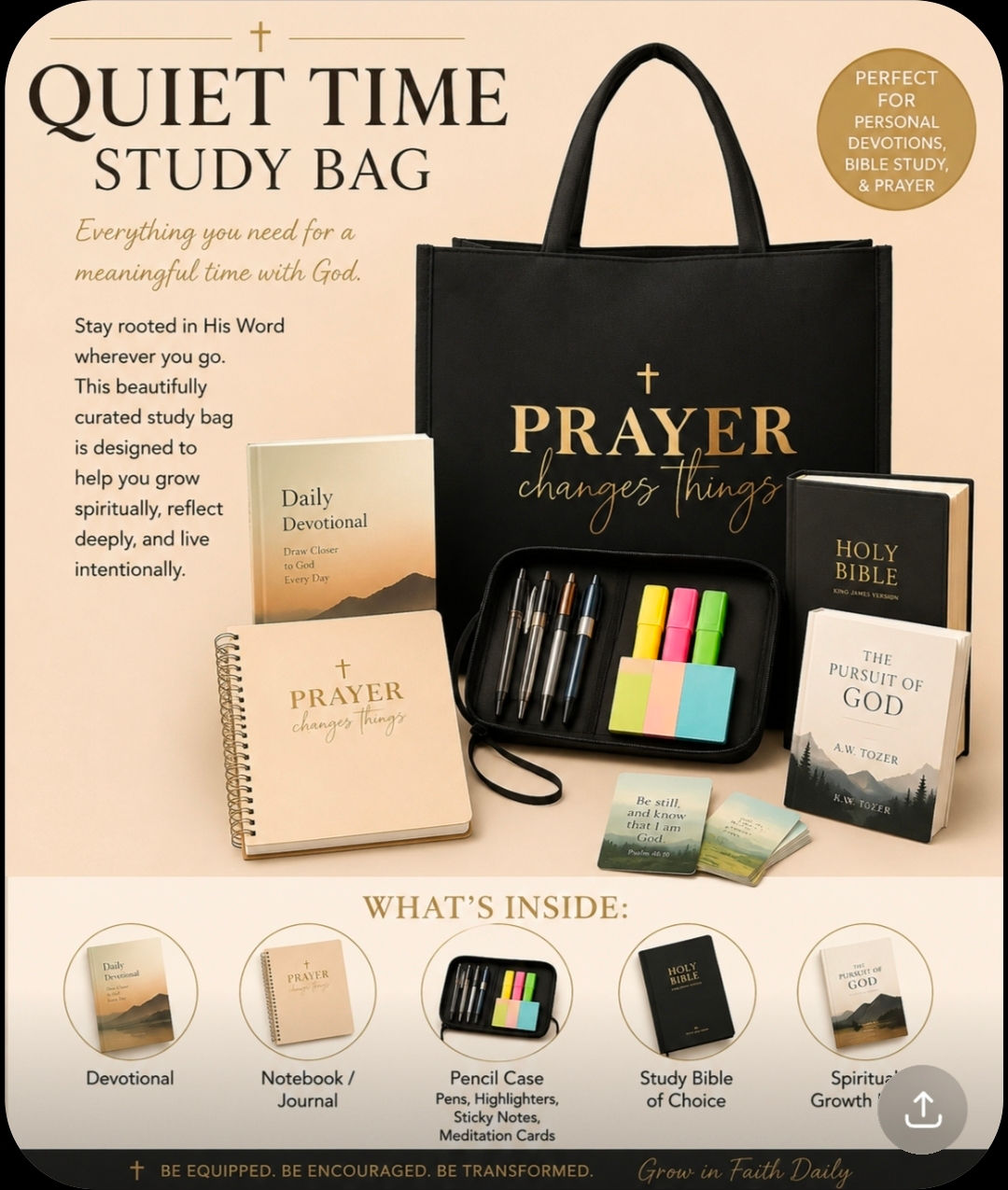 Quiet Time study Tote